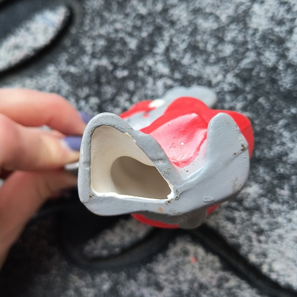 Vintage 1980s Hand Painted Holiday Mouse Mrs. Claus Ceramic Figurine 3.5" - Picture 7 of 7